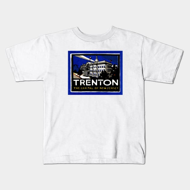 1915 Visit Trenton New Jersey Kids T-Shirt by historicimage